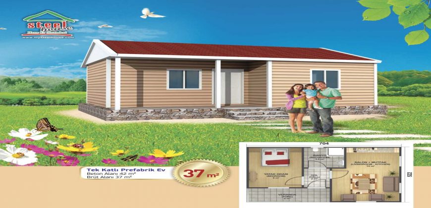 37 M2 PREFABRİK EV