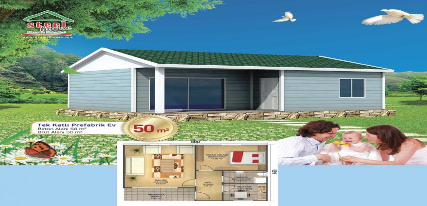 50 M2 PREFABRİK EVLER